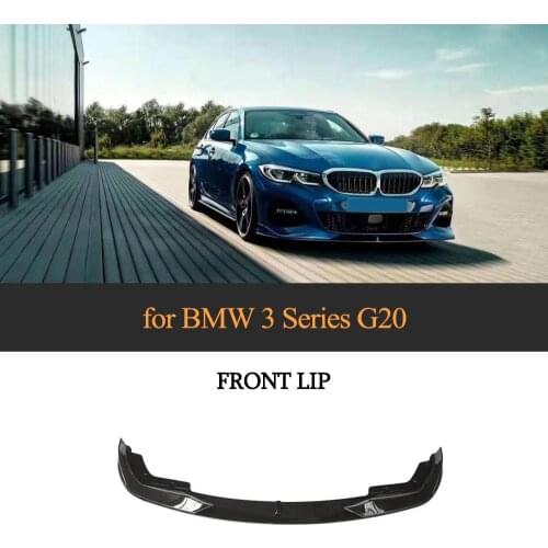 Gloss Black Car Front Bumper Lip Spoiler For BMW 3 Series G20 G28 M Sport 2019 2020 Front Lip Spoiler Splitters ABS Carbon Look