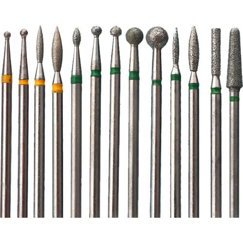 Nail Drill Bit Milling Cutters For Manicure Pedicure Yellow Gree Cuticle Clean Files Tools Nail Grinding Head Accessories