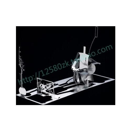 Personality flip watch TV man cutout quality stainless steel 3D metal card