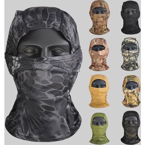 Summer Face Mask Cycling Training Face Scarf Tactical Camouflage Balaclava Full Face Mask Helmet Liner Cap Motorcycle Headgear