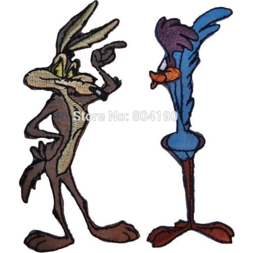 4" WILE E COYOTE & Uniform Logo Animated Movie TV Series Costume Embroidered Emblem applique iron on sew on patch
