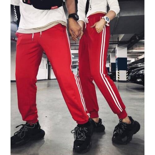 New Men Casual Long Pants Spring Autumn Fashion Mens Pencil Trousers Daily Two Bar Harlan Pants Plus Size Sports Pants Male