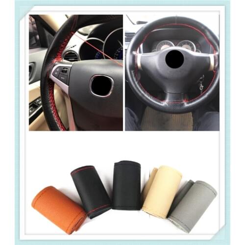 New car interior hand sewing steering wheel cover protection for Honda Crosstour CR-Z S C EV-Ster AC-X HSV-010