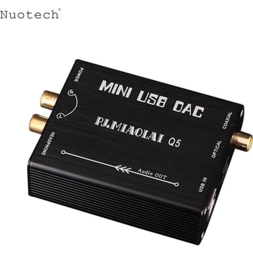 Nuotech MIAOLAI Q5 Mini USB DAC Laptop Desktop Computer HiFi External USB Sound Card Optical Fiber Coaxial Analog Output