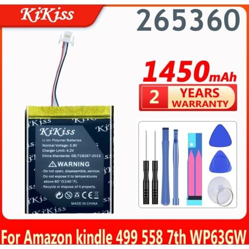 Original KiKiss 1450mAh Battery For Amazon kindle 499 558 7th Generation 8th Generation SY69JL WP63GW 58-000151 MC-265360-03