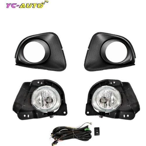 Car Front Bumper Fog Car Lights Driving Lamp headlight foglamps Cover with wire For Mazda 2 Demio Hatch 2007-2010 Hatchback