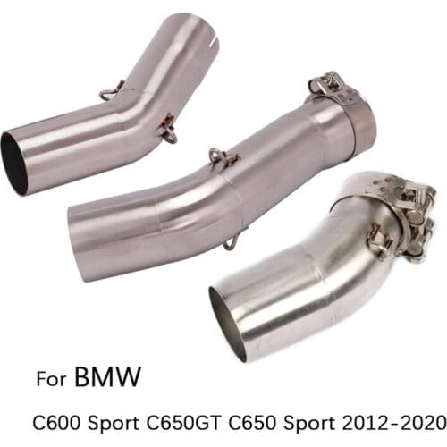 Slip On for BMW C600 Sport C650GT C650 Sport Motorcycle Exhaust Pipe Middle Link Pipe Slip On 51mm Muffler Reserve Cat 2012-2020