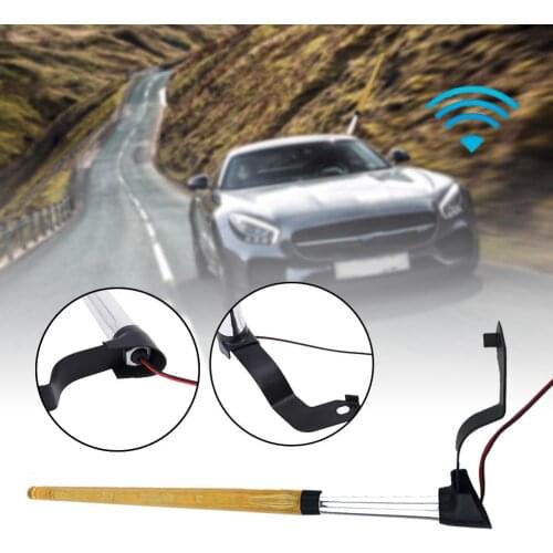 Flag Pole LED Light Signal AM FM Aerial Antenna Decoration 12V Auto Parts Car Accessories