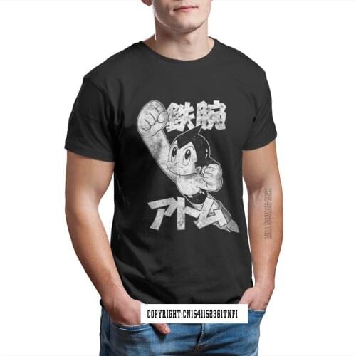 Tetsuwan Atom Anime Astro Boy Manga Mighty Unique Men Anime Clothes Tops TShirt Summer Basic T Shirt Short Sleeve