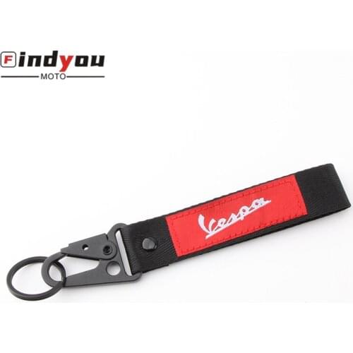 Universal Key Rope Keychain Keyring For Piaggio Vespa GTS300 GTS250 GTS LX LXV SPRINT PRIMAVERA 125 150 200 With Logo Key Ring
