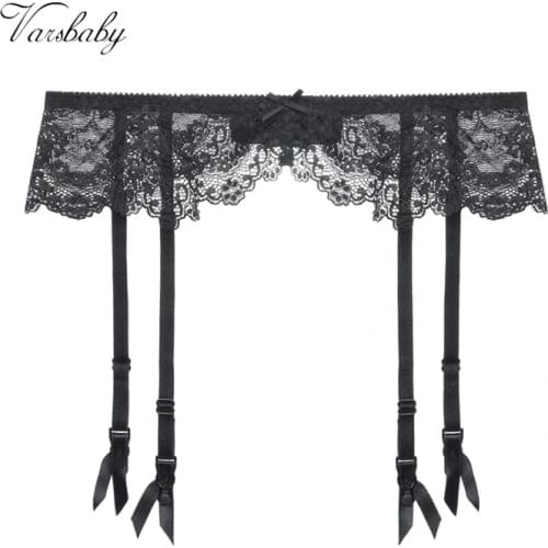 Varsbaby ladies sexy S M L XL fashion high quality underwear floral lace lovely bow garters