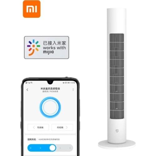 Mijia Electric DC Inverter Air-conditioning Fan Air Bladeless Cooling Wide Angle Wind Noiseless Standing Fan Control By App