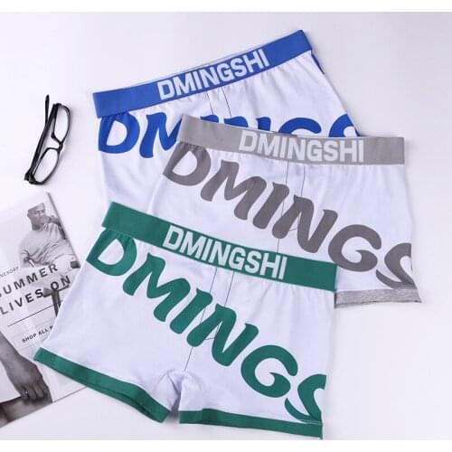 WIZITAN mens underwear cotton letter printing fashion trend boxer shorts