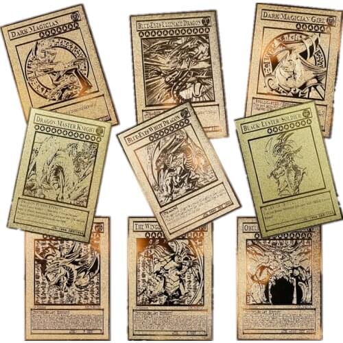 Yu Gi Oh Japanse Anime Rond De Gouden Engels Card Wing Dragon Dragon Reus Soldaat Sky Dragon Metalen Card Kids Speelgoed Gift