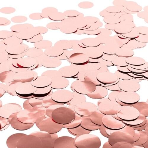 1Inch Rose Gold Confetti Round DIY Balloon Accessories Hen Party Team Bride Wedding Decoration Supplies