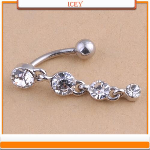 Piercing accessories atmospheric grade round drill string hanging link white series q00395