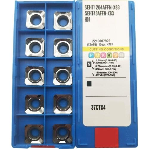 10pcs SEHT1204AFFN-X83 H01 CNC lathe Cutting blade carbide turning insert Used for Aluminum processing non-ferrous metal