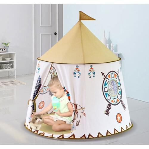 123*116cm Portable Childrens Tent House Wigwam Foldable Kids Tent Child Tipi Ball Pit Play Tent Toys For Girls Boys New Years