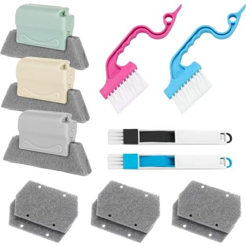 13 window slot cleaning brush kit, window slot cleaning brush, hand-held slot cleaning tool, cleaning and replacement cloth