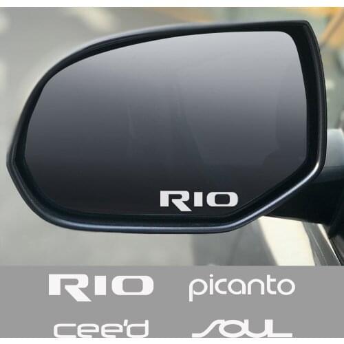4PCS Car Rearview Mirror Stickers For Kia Rio 3 K2 Optima Sorento Picanto Ceed Forte Cadenza K9 Soul Accessories