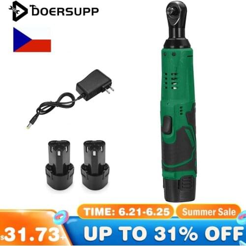 65N.M Cordless Electric Wrench 3/8" Ratchet Wrench Set Angle Drill Screwdriver to Removal Screw Nut Car Repair Power Tool EU/US