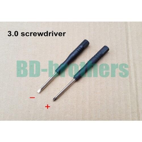 88mm Mini Screwdriver 3.0 Phillips / 3.0mm Slotted Flathead Straight Screwdrivers Black Open Tool for Repair 3000pcs/lot