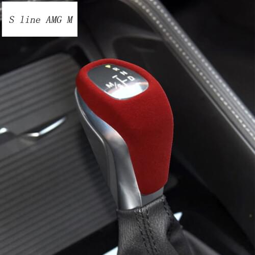 Car Styling Suede Car Wrapping ABS Gear Shifter Cover Protector Stickers Trims Decor For BMW X1 F48 2 series Gran Tourer F45 F46