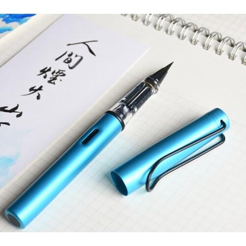 Fountain Pen Style Calligraphy Brush Soft Weasel Hair Small Regular Script Brush Pens for Calligraphy Painting School Supplies