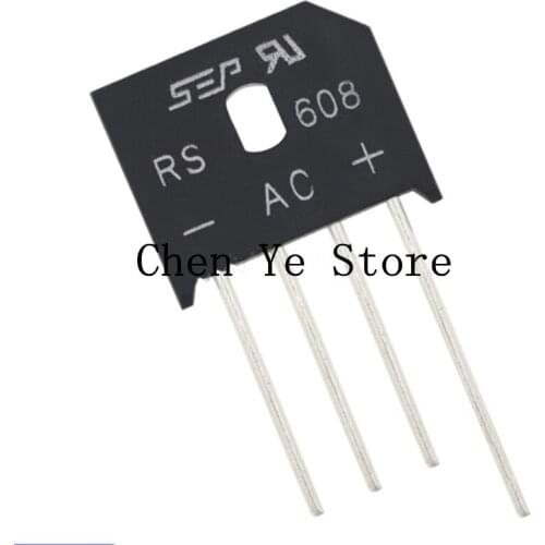 Free Shipping50PCS 100% NEW RS407 4A 700V RS507 5A 700V RS608 6A 800V DIP-4 Bridge Rectifiers