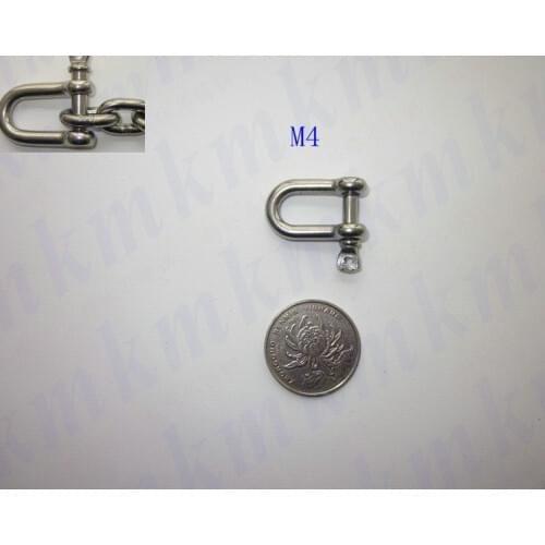 Free Shipping Wholesales Stainless Steel 304 Small Mini Type D and Dee M4 Anchor Shackle