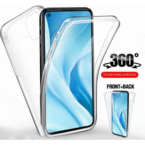 For Xiaomi 11 Lite Case 360° Front Back Transparent Phone Cover Xiomi Mi 11 Light Mi11 11Lite 5G 4G Shockproof Protection Coque
