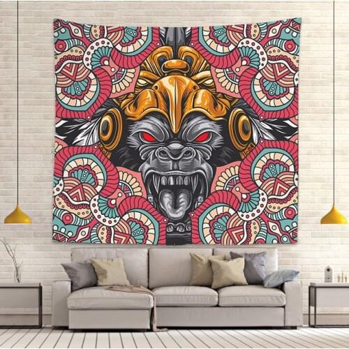 Indian Hippie Bohemian Tapestry Psychedelic Art Wall Hanging Tapestries for Living Room Bedroom Home Blanket Decor