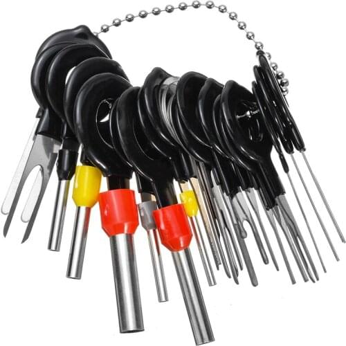 21Pcs Wire Terminal Removal Tool Wire Plug Connector Extractor Puller Release Pin Extractor Kit for Car Plug Remove Hand Tool