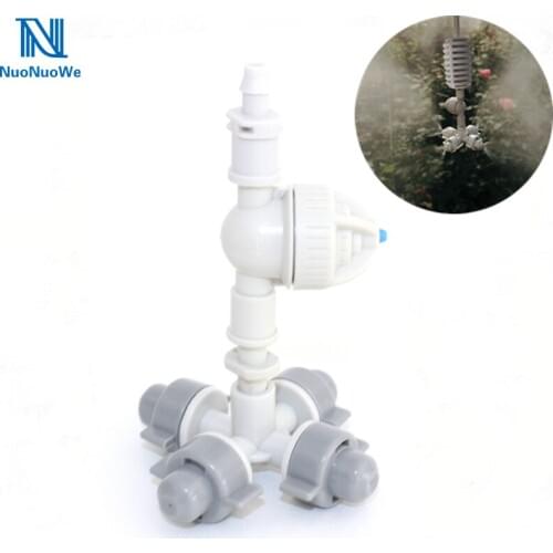 NuoNuoWell Greenhouse Cross Mist Nozzle Fogger Sprinkler With Antidrip Hanging Sprayer Irrigation Cooling System 10PCS