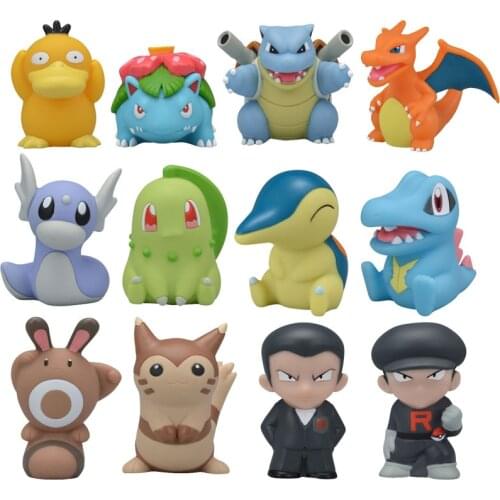Pokemon Anime Figures PC Finger Doll Venusaur Charizard Blastoise Chikorita Cyndaquil Totodile Action Figure Model Toys