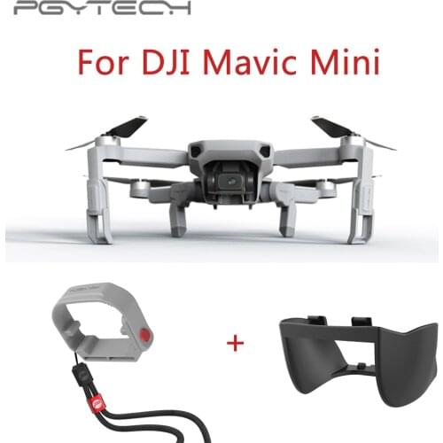 PGYTECH For DJI Mavic Mini Propeller Motor Holder Fixator Propellers Protector Adjustable Lanyard + Lens Hood