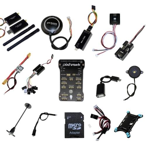 Pixhawk PX4 PIX 2.4.8 flight controller + NEO-M8N GPS + OSD+Power module+3DR Radio Telemetry 433Mhz 915Mhz RC FPV SYSTEM