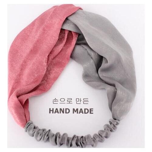 10pcs 2017 New Contrast Colour Headbands Girls Stretchy Twisted Turban Patchwork Hair Band Hair Accessories For Women