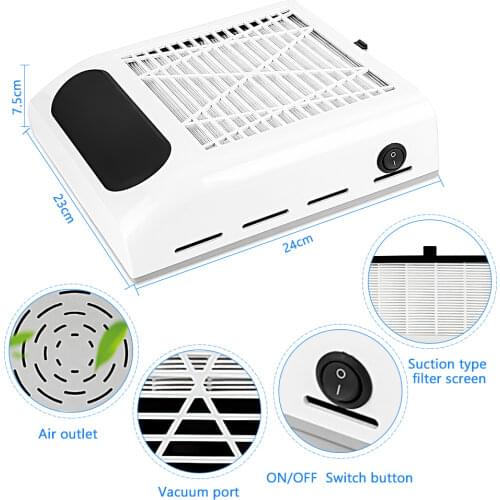 DIOZO 80W Nail Dust Collector Manicure Vacuum Cleaner Nail Dust Collector Salon Equipment Salon Supplies and Tools Accessories