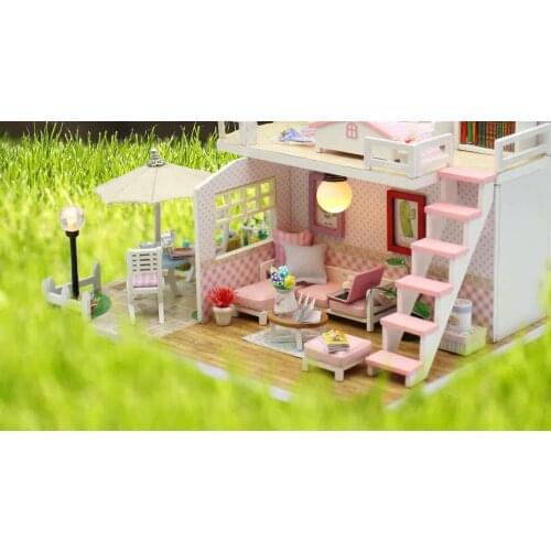 DIY Wooden Miniature Doll House Bedroom Design Cute Toy