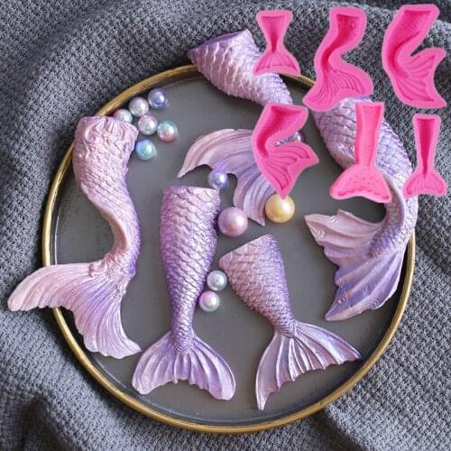 Ocean Series Mermaid Tail Fondant Cake Silicone Mold Chocolate Mermaid Tail Diy Cake Mold