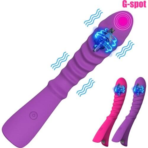 Silicone USB Charging G Spot Magic Wand Sex Toys for Woman 9 Speeds Sex Products Female Masturbator 19cm Dildo Vibrator