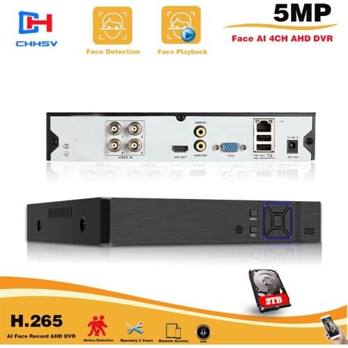 6in1 5MP AHD DVR Surveillance Security CCTV Video Recorder DVR Hybrid DVR For 720P 1080P Analog AHD CVI TVI IP Camera XMEYE 4ch