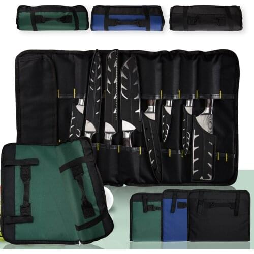 XYj Chef Kitchen Knife Bag Roll Bag Carry Case Bag Cooking Tool Portable Durable Storage Pockets Durable Holds Knife Carrier Kit