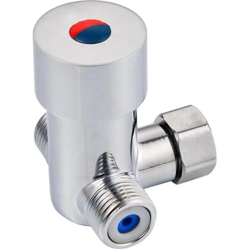 LukLoy G1/2 Hot Cold Water Mixing Valve 3 Ways Thermostatic Mixer Temperature Control for Pedal Faucet Valve Thermostatic Faucet