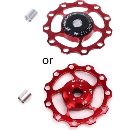 4 Color 11T Bike Aluminum MTB Alloy Bearing Jockey Wheel Rear Derailleur Pulleys J6PF