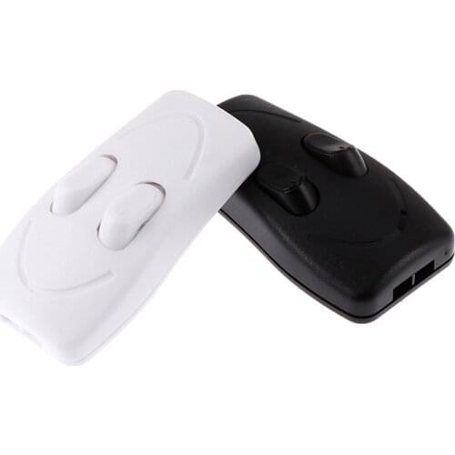 1PCS Two-way Power Switch Table Lamp Double Control Switch Floor Light Push Button Switches Good Quality Plastic Contrl On/Off