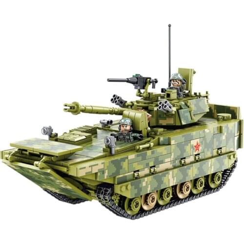 1285Pcs Panlos 632007 ZBD-05 Tank Model Educational Building Blocks Toys For Boys DIY Birthday Gift Small Bricks Compatible