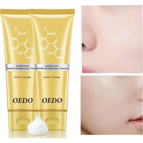 OEDO 2PCS Amino Acid Bubble Moisturizing Facial Pore Cleanser Face Washing Face Skin Care Anti Aging Wrinkle Treatment Cleansing