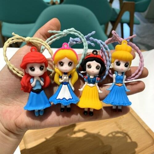 Disney cute cartoon doll accessories hair rope resin snow white hair rope girly frozen hair accessories hair ring 2 pcs
